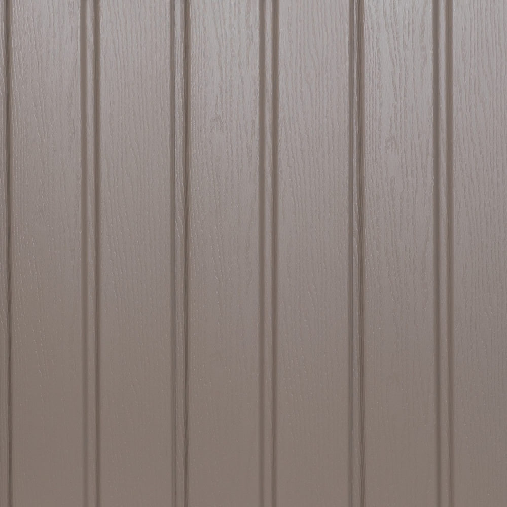 Siding/Solid Soffit (D5) Double 5-inch x 144-inch Vertical Khaki Exterior Vinyl Siding Panels (20/Box)