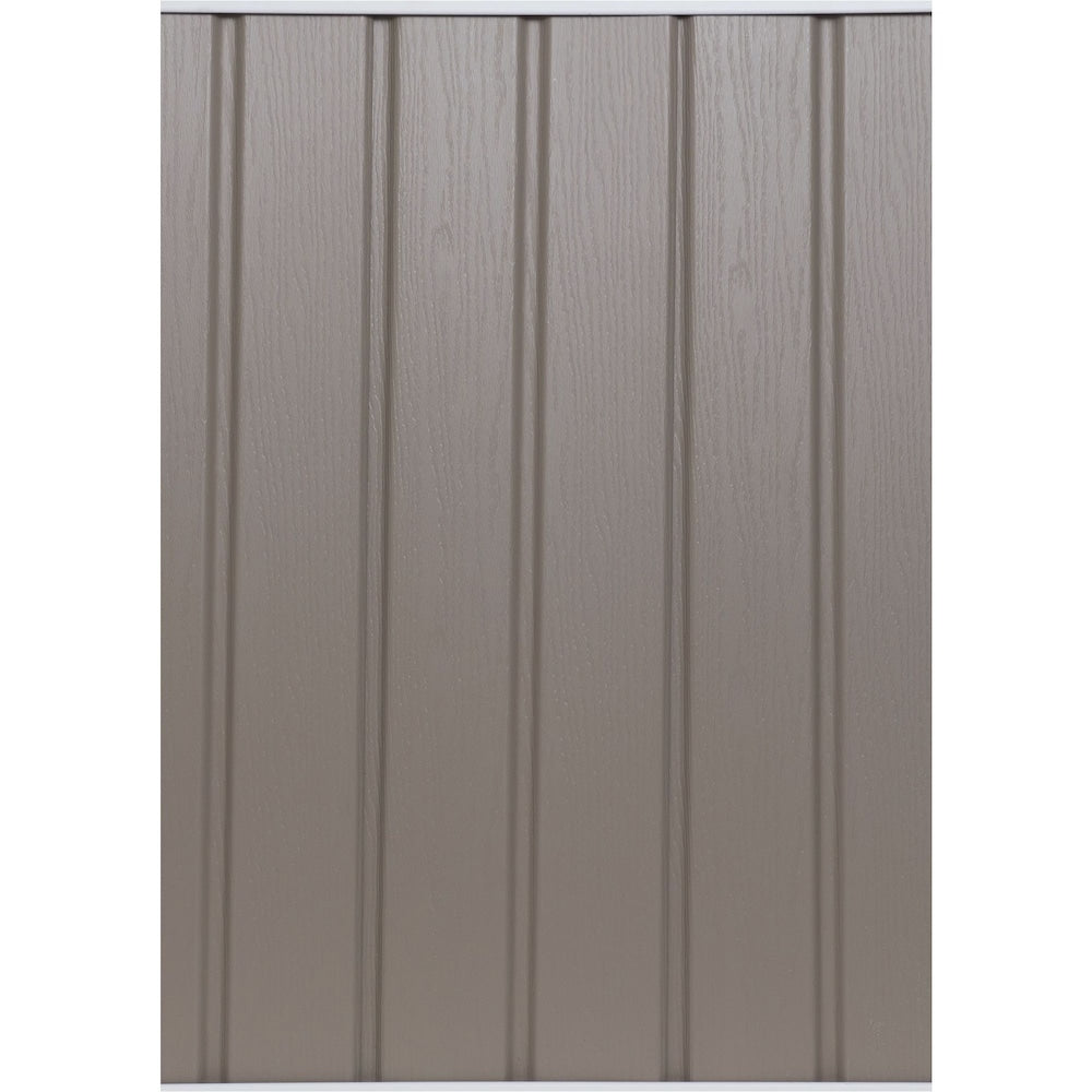 Siding/Solid Soffit (D5) Double 5-inch x 144-inch Vertical Khaki Exterior Vinyl Siding Panels (20/Box)