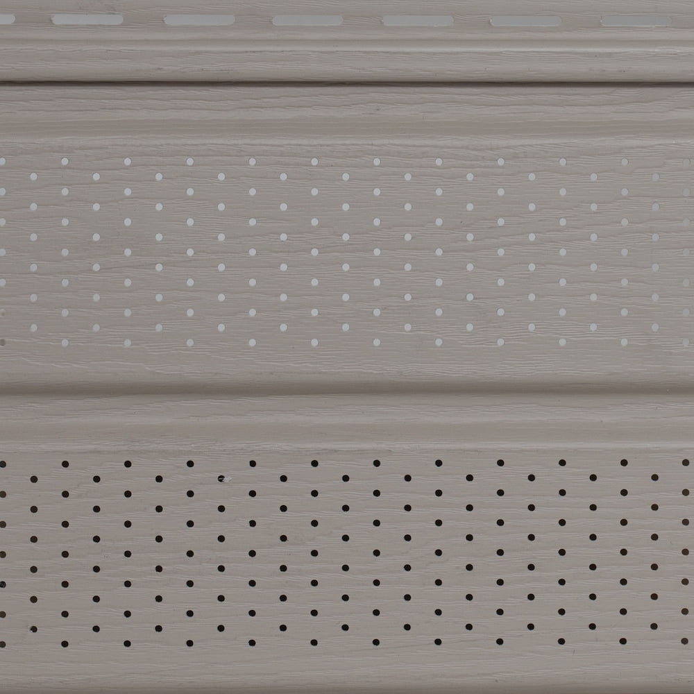 Vented Woodgrain Soffit (D5) Double 5-inch x 144-inch Sandstone Exterior Vinyl Siding Accessory (20/Box)