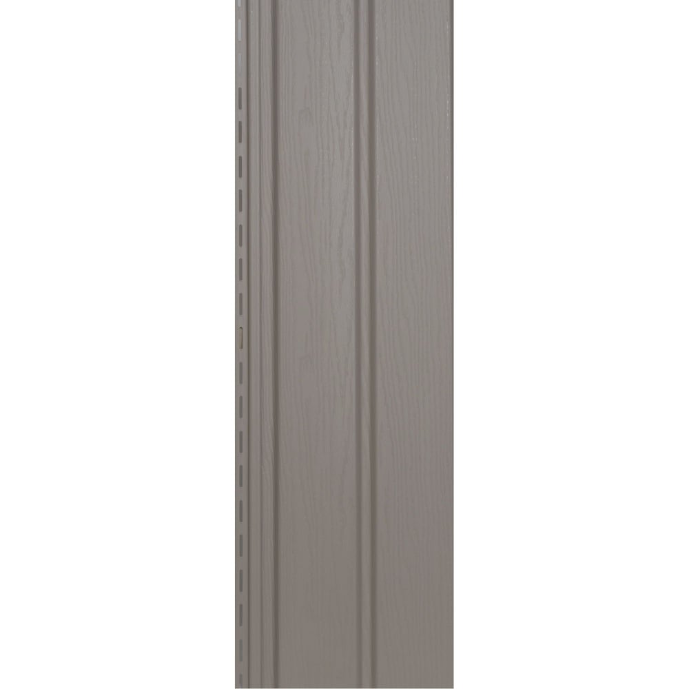 Siding/Solid Soffit (D5) Double 5-inch x 144-inch Vertical Sandstone Exterior Vinyl Siding Panels (20/Box)