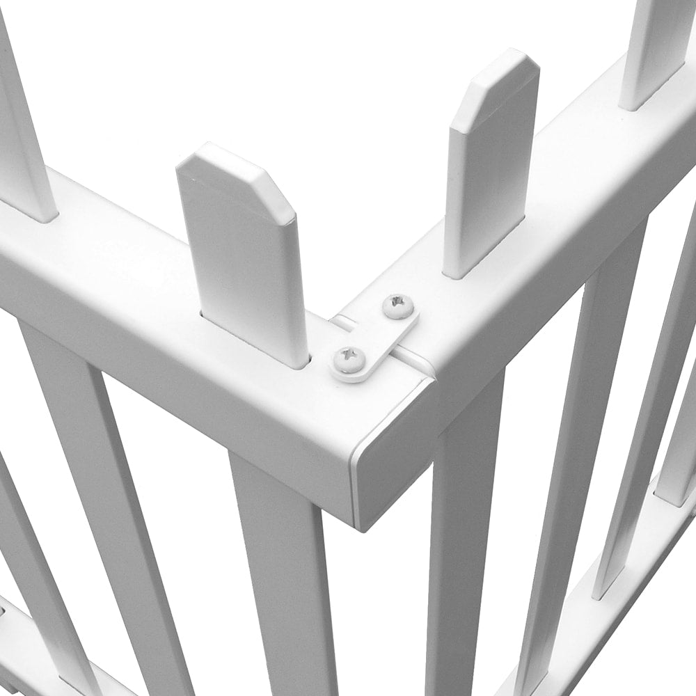 Madison 2.5 ft. x 5 ft. No-Dig Vinyl Garden Picket Fence Panel Kit