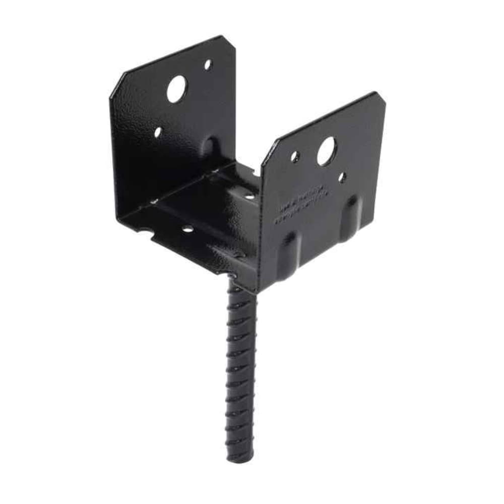 RCPS Black Powder-Coated HDG Rebar Carport Saddle for Double 2x4