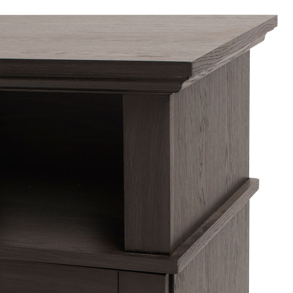 Meuble TV autonome avec foyer électrique Delaney de 48 pouces en brun rustique