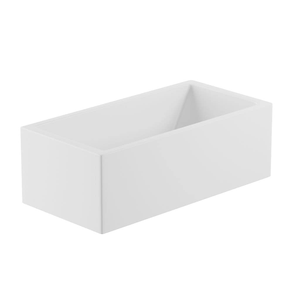 Baignoire rectangulaire en acrylique Austin de 60 po x 30 po x 20 po de hauteur, drain à droite, profondeur de trempage de 12 po, blanche