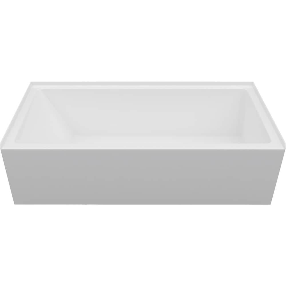 Baignoire rectangulaire en acrylique Austin 16 L 60 po x l 30 po x H 16 po, drain à gauche, profondeur d'immersion de 10 po, blanche