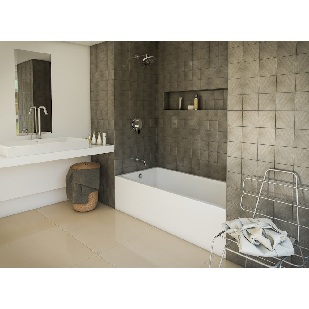 Baignoire rectangulaire en acrylique Austin 16 L 60 po x l 30 po x H 16 po, drain à gauche, profondeur d'immersion de 10 po, blanche