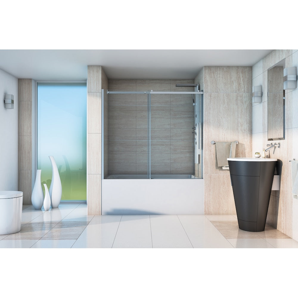 Baignoire rectangulaire en acrylique Adora de 60 po x 32 po x 20 po de hauteur, drain à droite, profondeur de trempage de 12 po, blanche