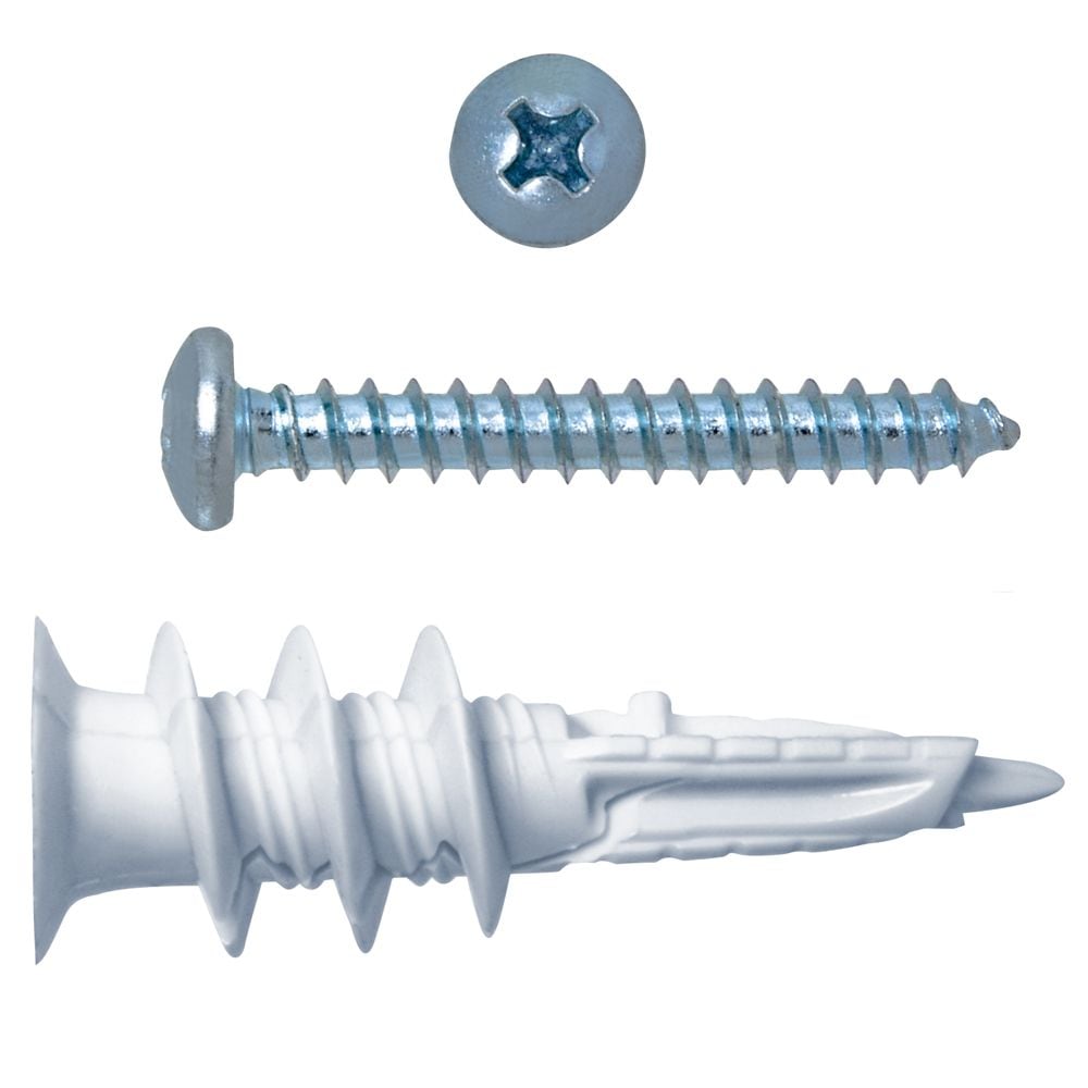 E-Z Anchor #6 E-Z Lite Drywall Anchor with Screws - Plastic - 225pc