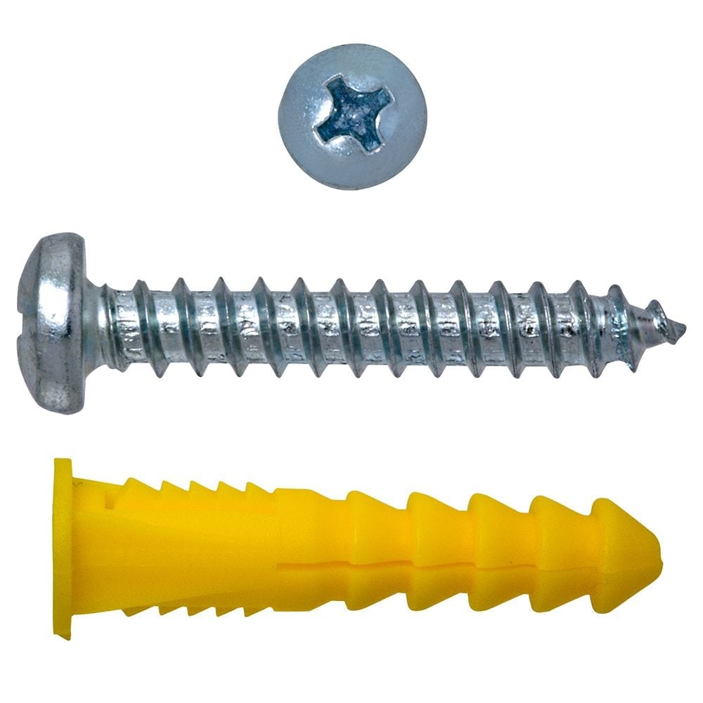 #812 x 1-1/4-in Plastic Anchors with Screws, 225pcs
