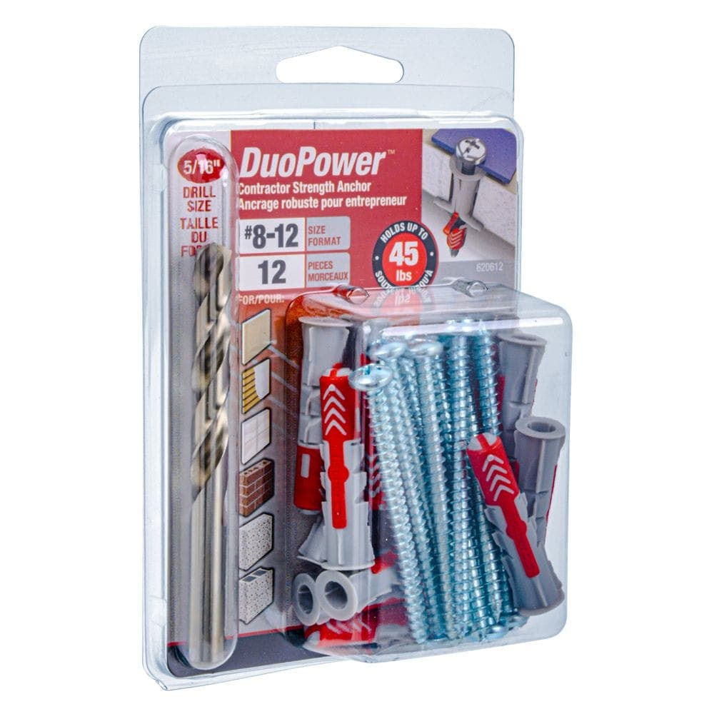 #8-12 DuoPower(TM) Contractor Strength Anchor - 12pcs