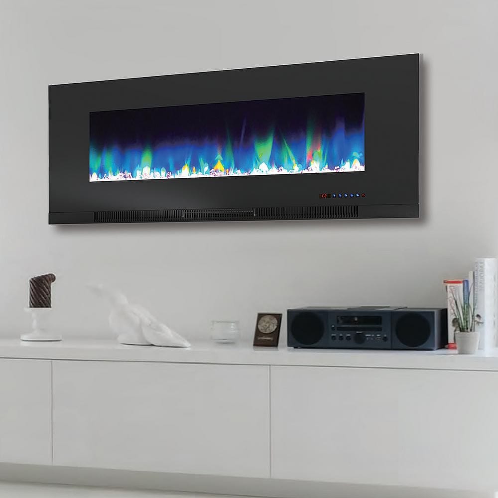 Mirage 42-inch Wall-Mount Electric Fireplace with Multi-Colour Flames