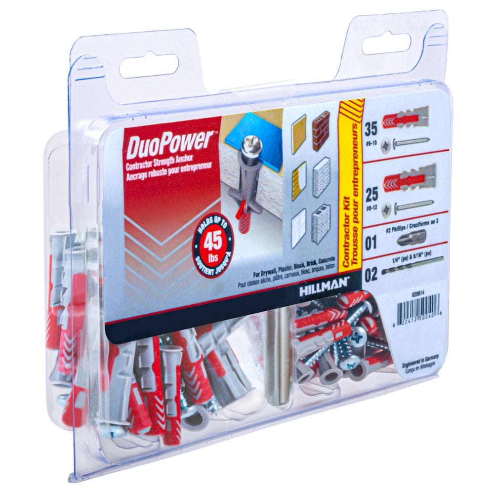 #6-10 & #8-12 DuoPower(TM) Contractor Strength Anchor Kit - 60pcs