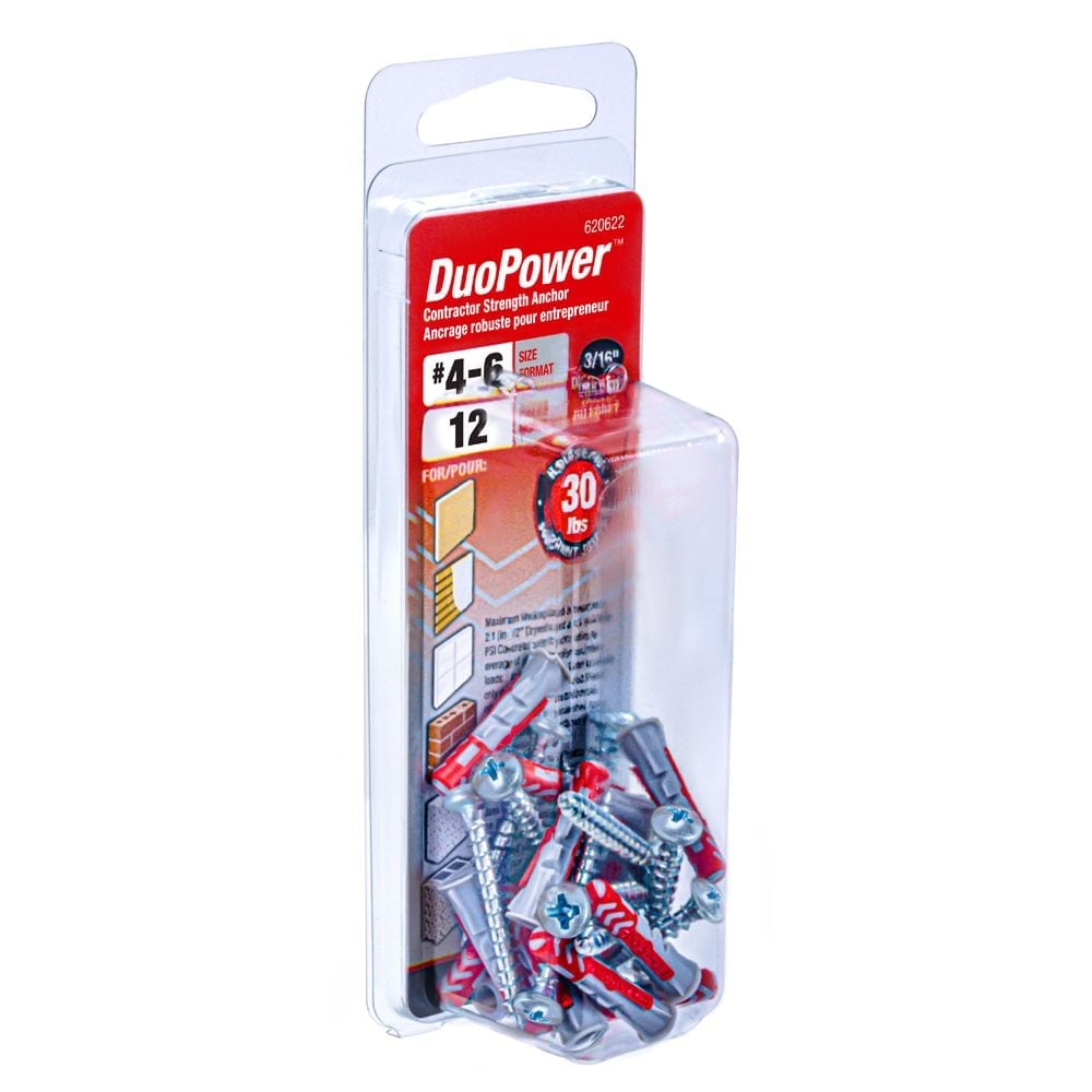 #4-6 DuoPower(TM) Contractor Strength Anchor - 12pcs