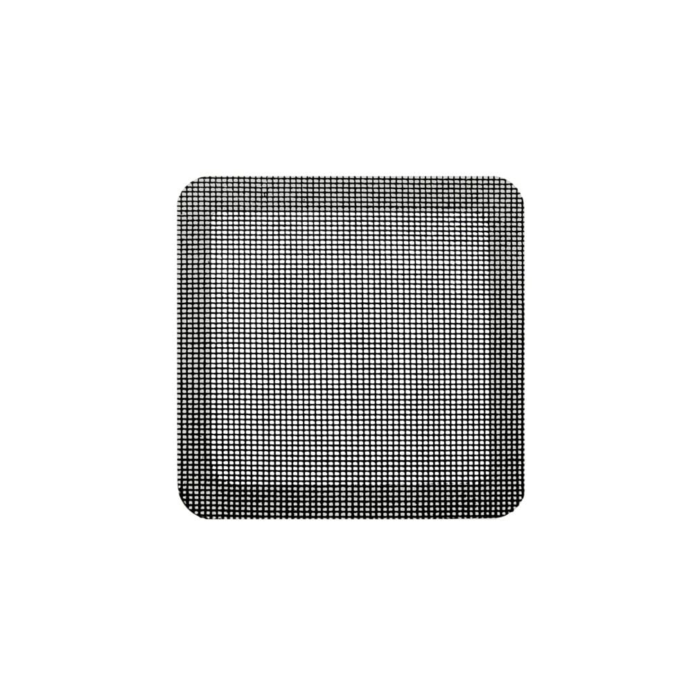 100mm W x 100mm H Fiberglass Peel and Stick Door and Window Bug Screen Repair Patches in Black (Pack of 2)