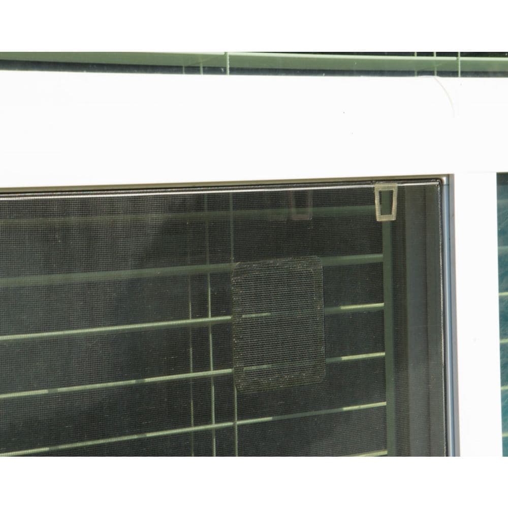 100mm W x 100mm H Fiberglass Peel and Stick Door and Window Bug Screen Repair Patches in Black (Pack of 2)