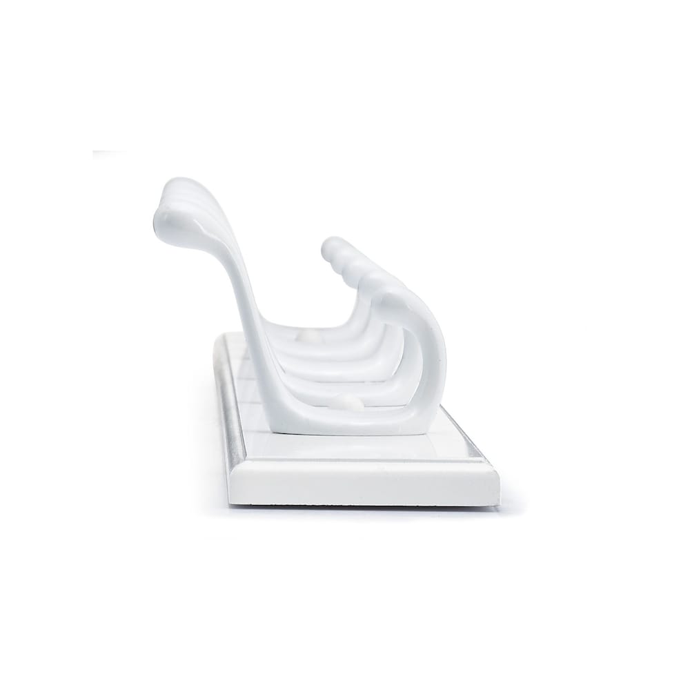 23 7/8-inch (605 mm) Utility Wood Hook Rack with 5 Metal Coat Hooks, White Finish