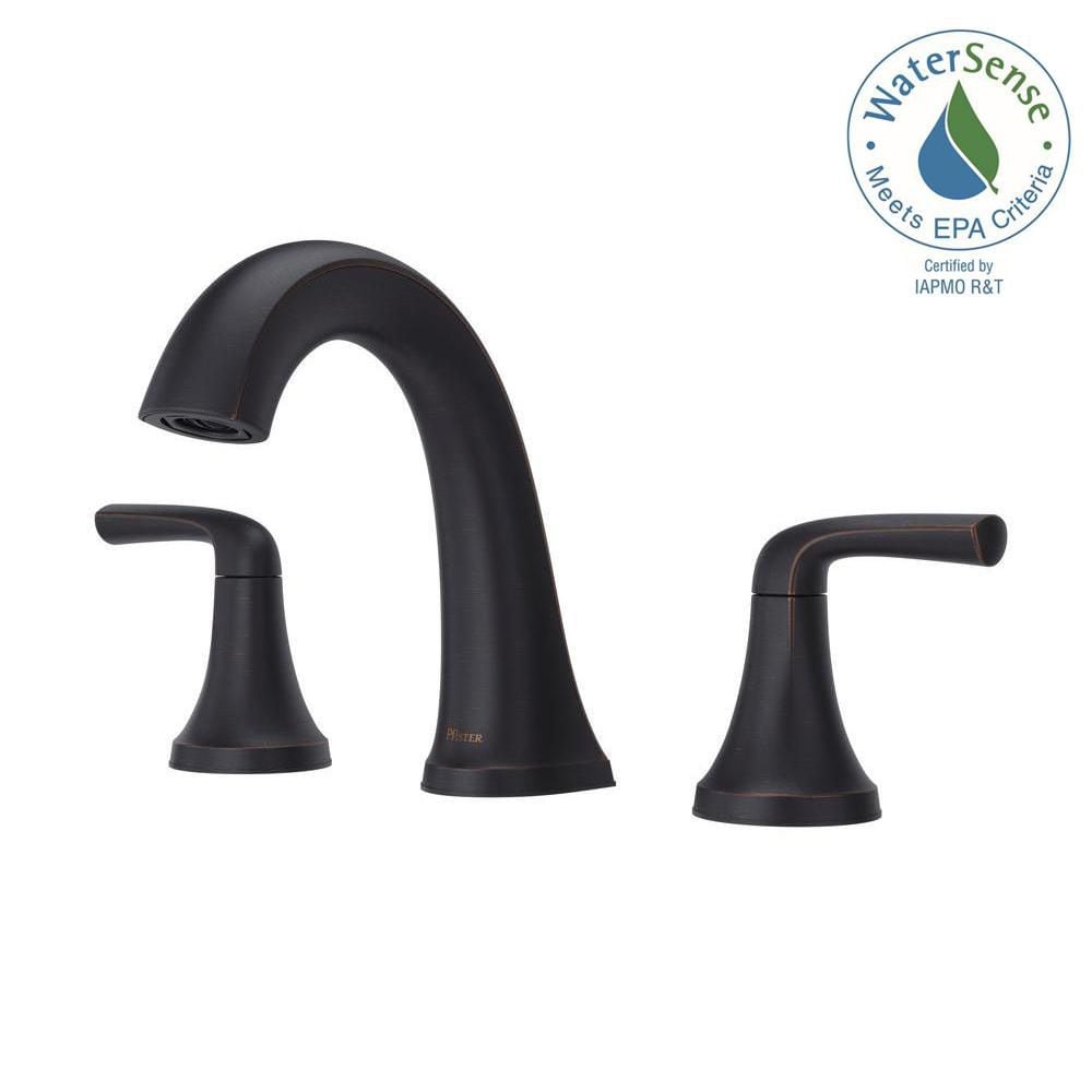 Ladera 2-Handle 8-inch Widespread Tuscan Bronze Bathroom Sink Faucet/Tap