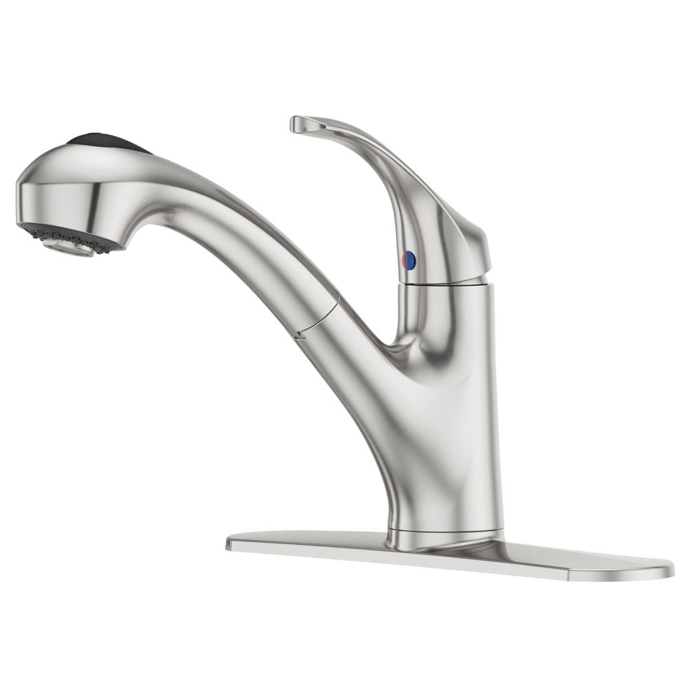Shelton 1-Handle Stainless Steel Pull Out/Pull Down Kitchen Faucet/Kitchen Sink Faucet/Tap