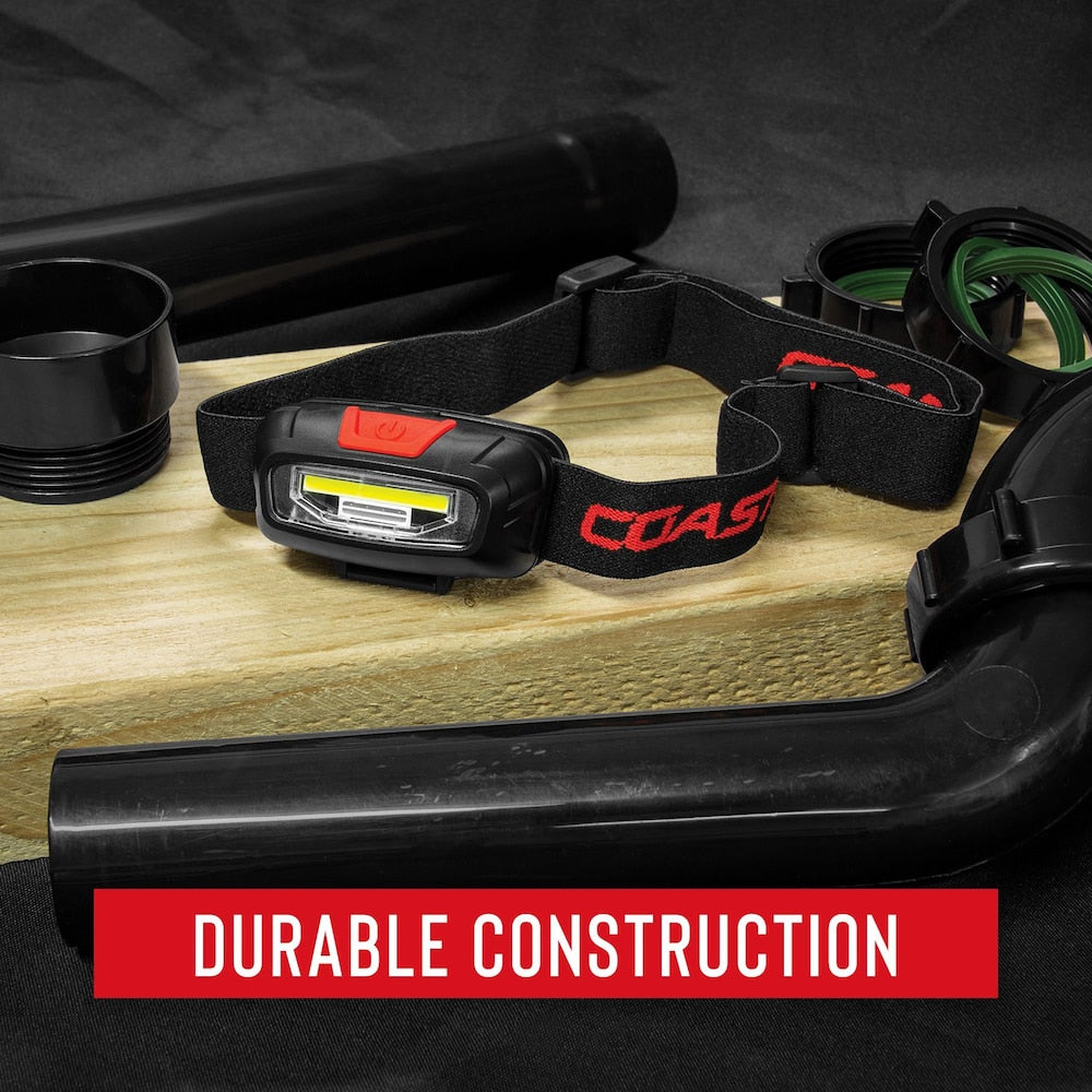 FL13 250 Lumen Dual Colour (White & Red) LED Headlamp, Batteries & Hard Hat Clips Included, Grey