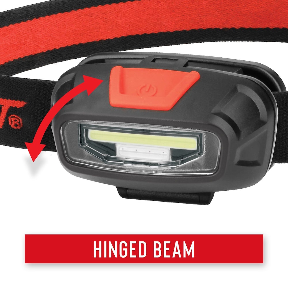 FL13 250 Lumen Dual Colour (White & Red) LED Headlamp, Batteries & Hard Hat Clips Included, Grey