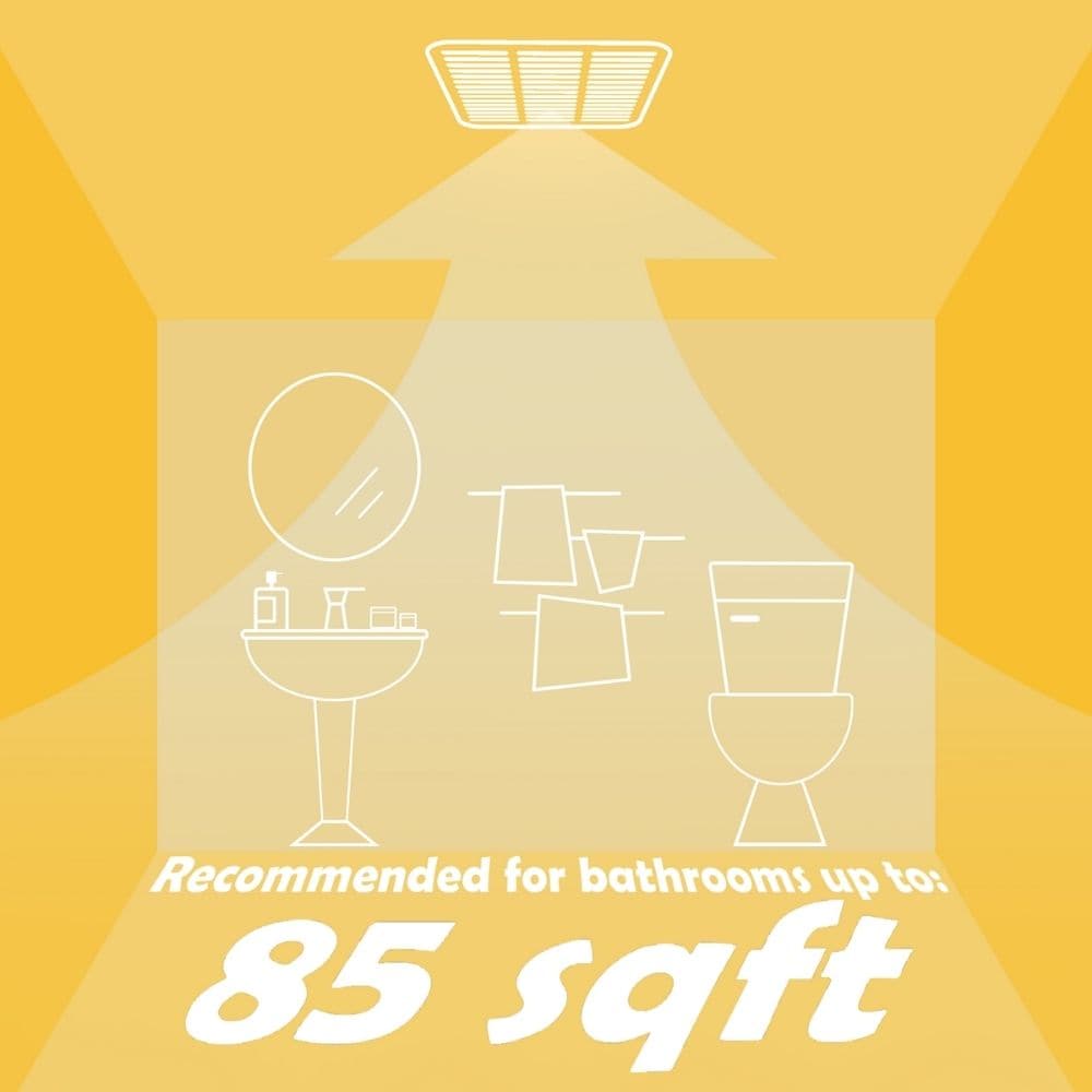 Cyclone Hustone bath fan, 90 CFM, 2 sones, 4" collar, easy to install exhaust fan