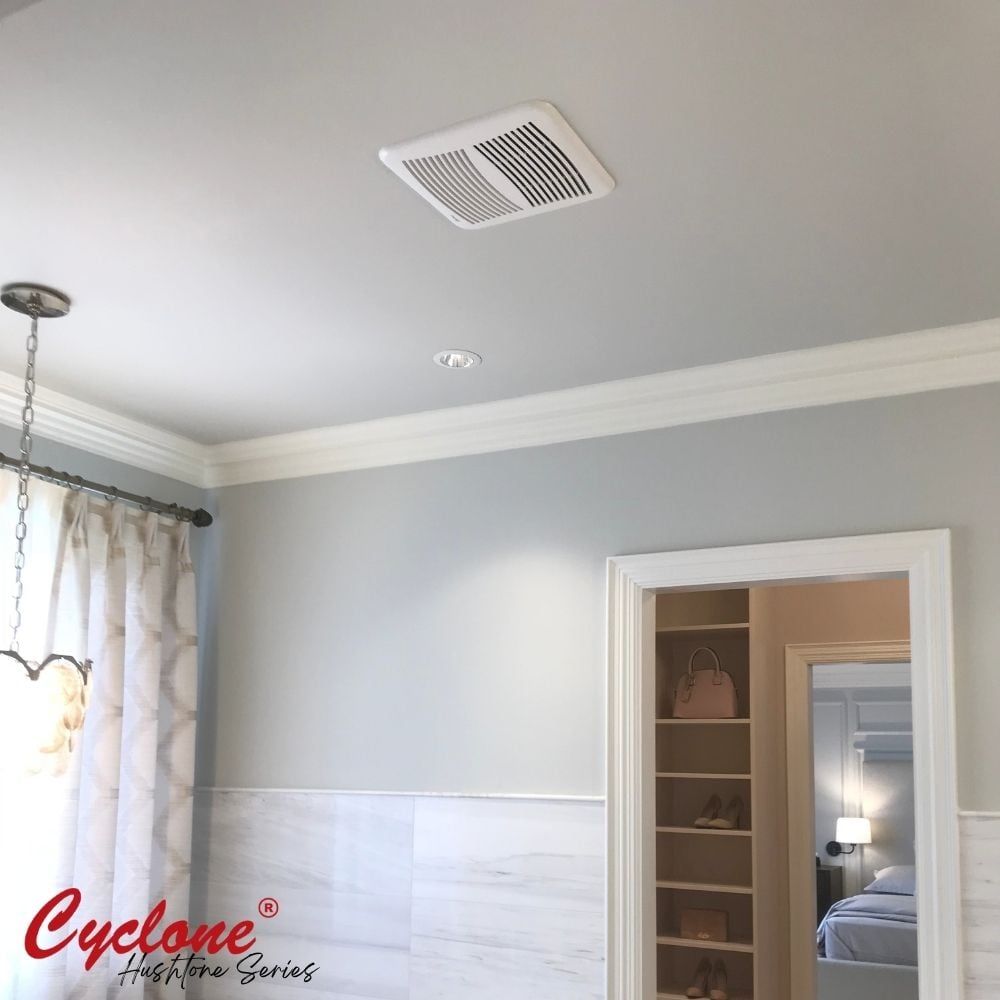 Cyclone Cyclone HushTone, 80 CFM, 0.4 sones Quiet Bathroom Fan, (for rooms <75 sq. ft.), ENERGY STAR CERTIFIED