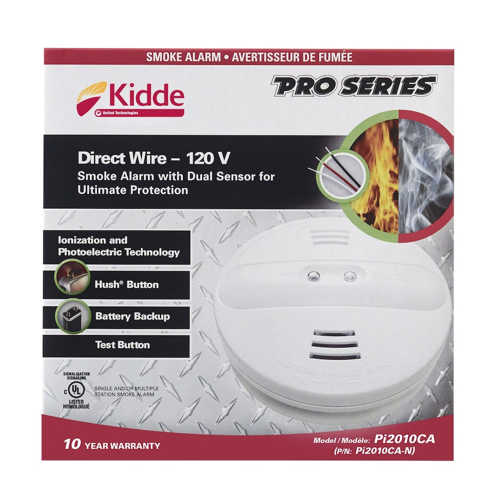 Pro Series Hardwire Interconnected Dual Sensor Smoke Alarm with Front Load Battery Backup