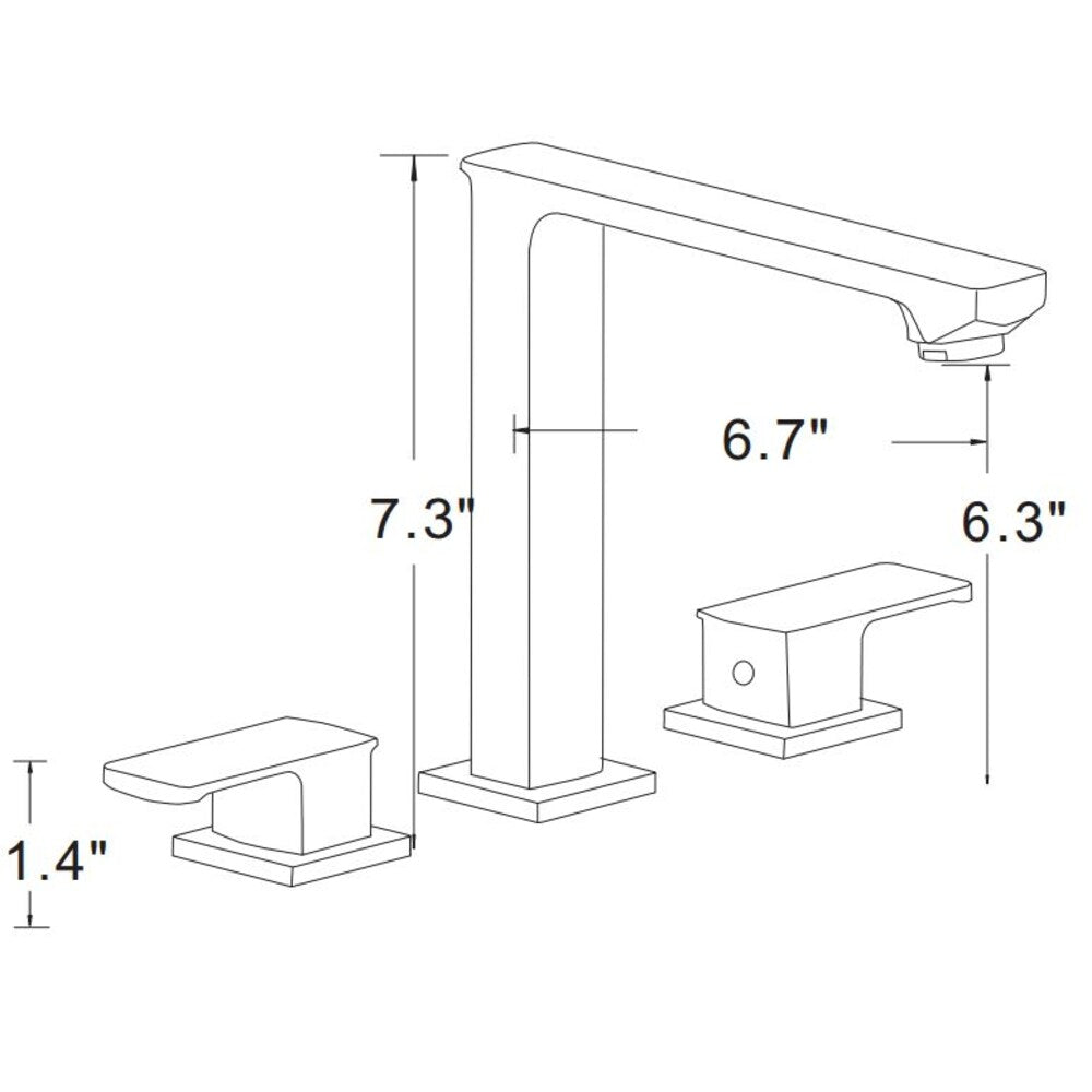 3H8-in. CUPC Approved Lead Free Brass Faucet In Chrome Color AI-16753
