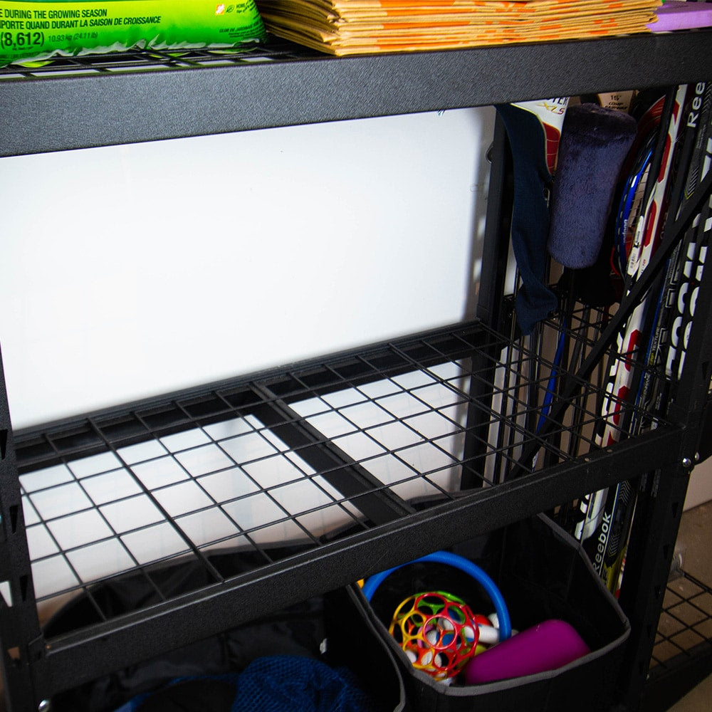 36-inch W x 4.25-inch H Metal (Steel) Beam and Brace Kit for Customizable Shelving Unit in Black