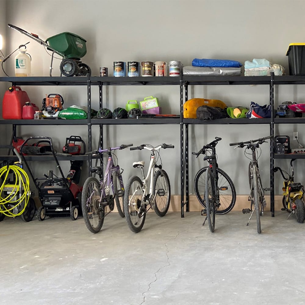 48-inch W x 4.25-inch H Metal (Steel) Beam and Brace Kit for Customizable Shelving Unit in Black