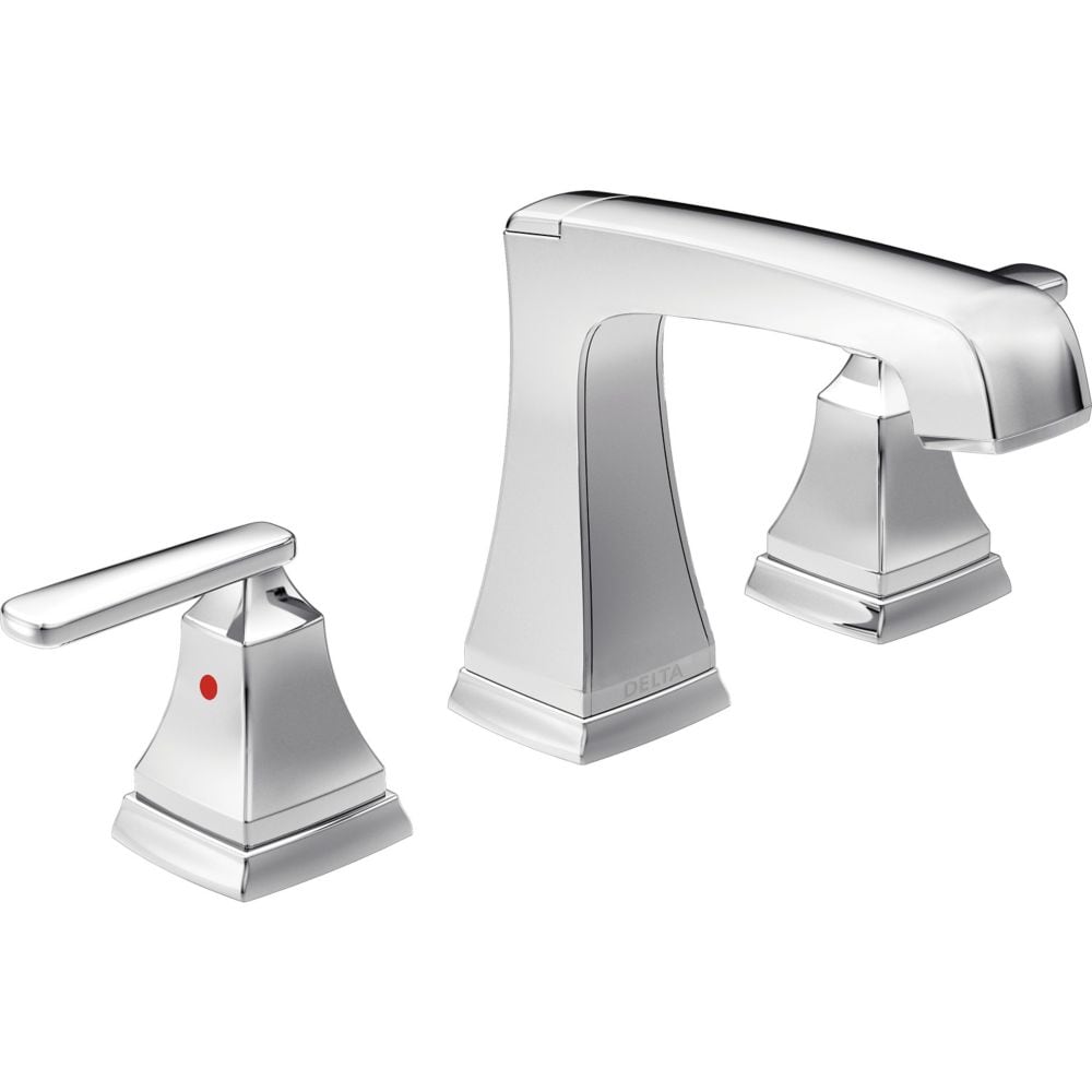 Ashlyn Two Handle Lever Widespread Bathroom Sink Faucet Deck Mount Standard Flow Chrome