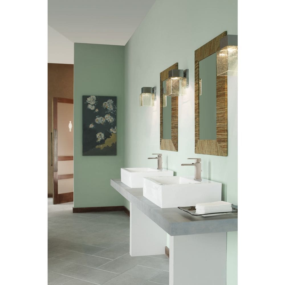 Ara Single Hole Single Handle Lever Channel Bathroom Sink Faucet Deck Mount Waterfall in Stainless Steel