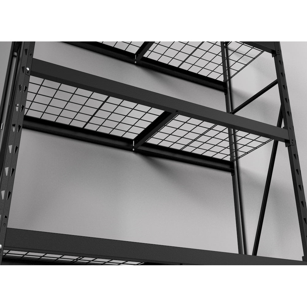 48-inch W x 4.25-inch H Metal (Steel) Beam and Brace Kit for Customizable Shelving Unit in Black