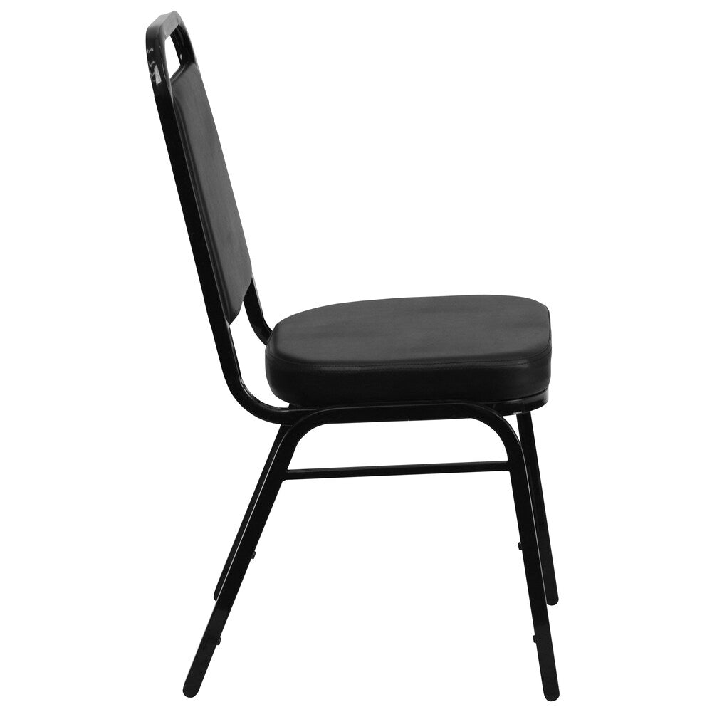 Chaise de banquet à dossier trapézoïdal