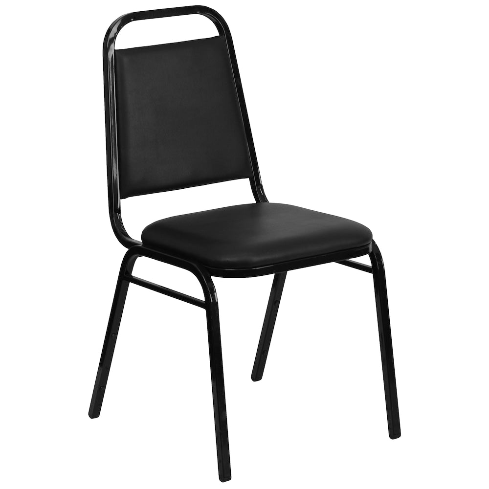 Chaise de banquet à dossier trapézoïdal