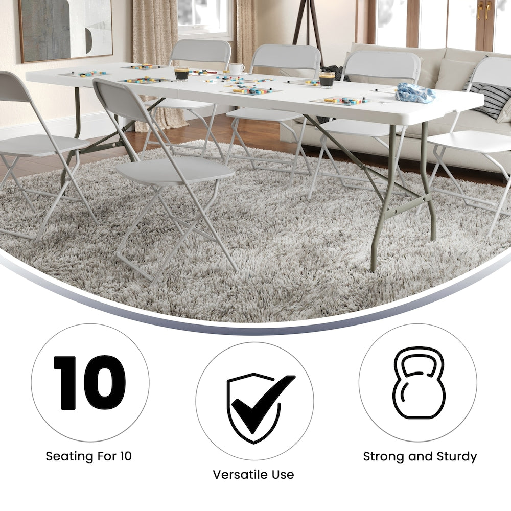 30-inch x 96-inch Plastic Bi-Fold Table