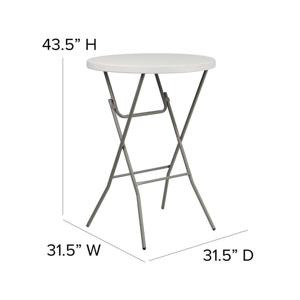 32RND Plastic Fold Bar Table