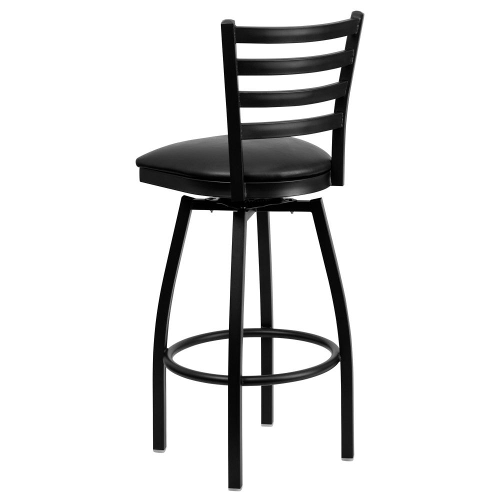 Metal Ladder Back Swivel Stool