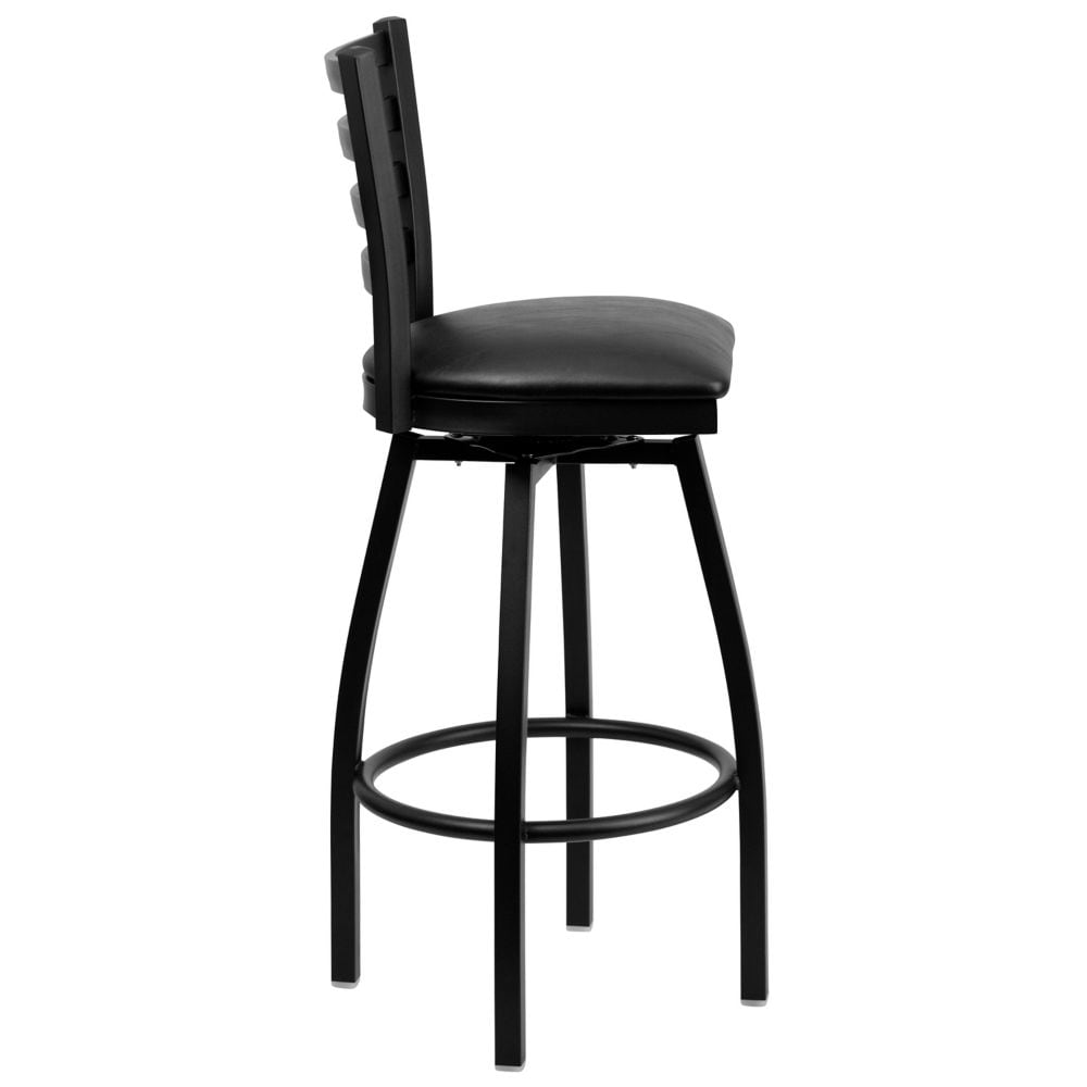 Metal Ladder Back Swivel Stool