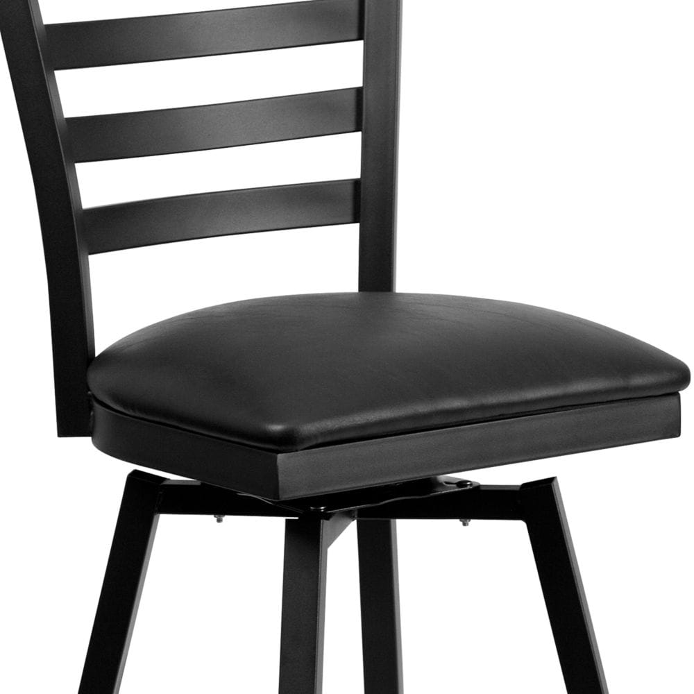 Metal Ladder Back Swivel Stool