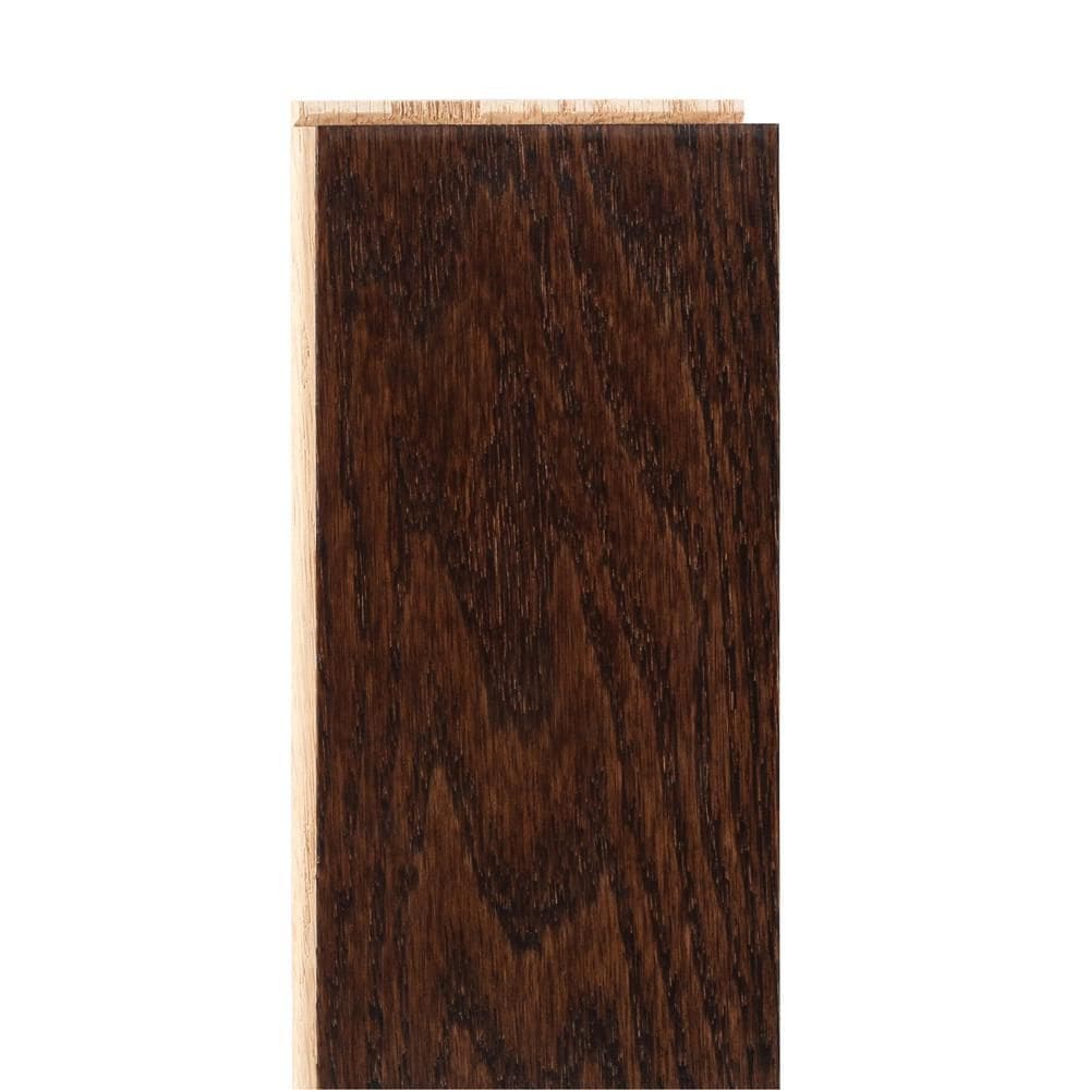 AO Plancher, bois franc, 3/4 po d'épaisseur x 3 1/4 po de largeur, Chêne Barista brun, 22 pi²/boîte)