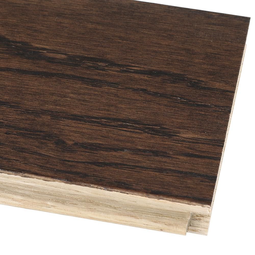 AO Plancher, bois franc, 3/4 po d'épaisseur x 3 1/4 po de largeur, Chêne Barista brun, 22 pi²/boîte)