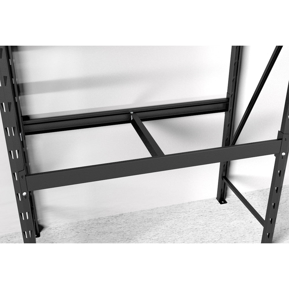 36-inch W x 4.25-inch H Metal (Steel) Beam and Brace Kit for Customizable Shelving Unit in Black