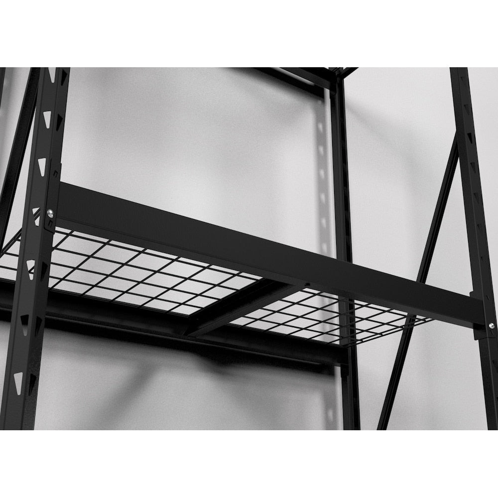36-inch W x 4.25-inch H Metal (Steel) Beam and Brace Kit for Customizable Shelving Unit in Black