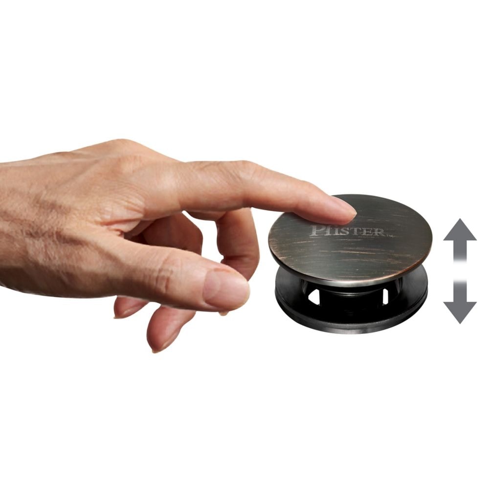 Push and Seal Tuscan Bronze Bathroom Sink Drain/Pop up Drain