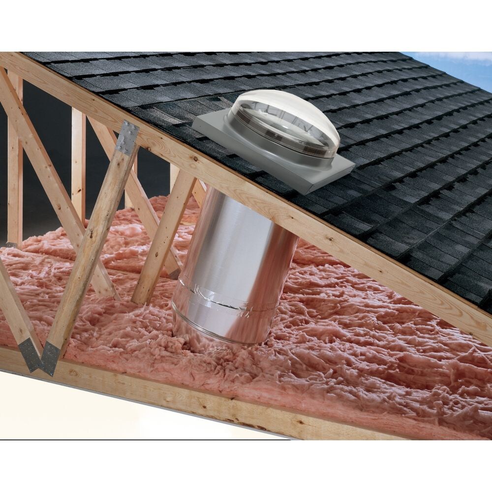 TCR 014 - Tunnel de lumière rigide - Solin de montage sur bordure - 14 pouces de diamètre