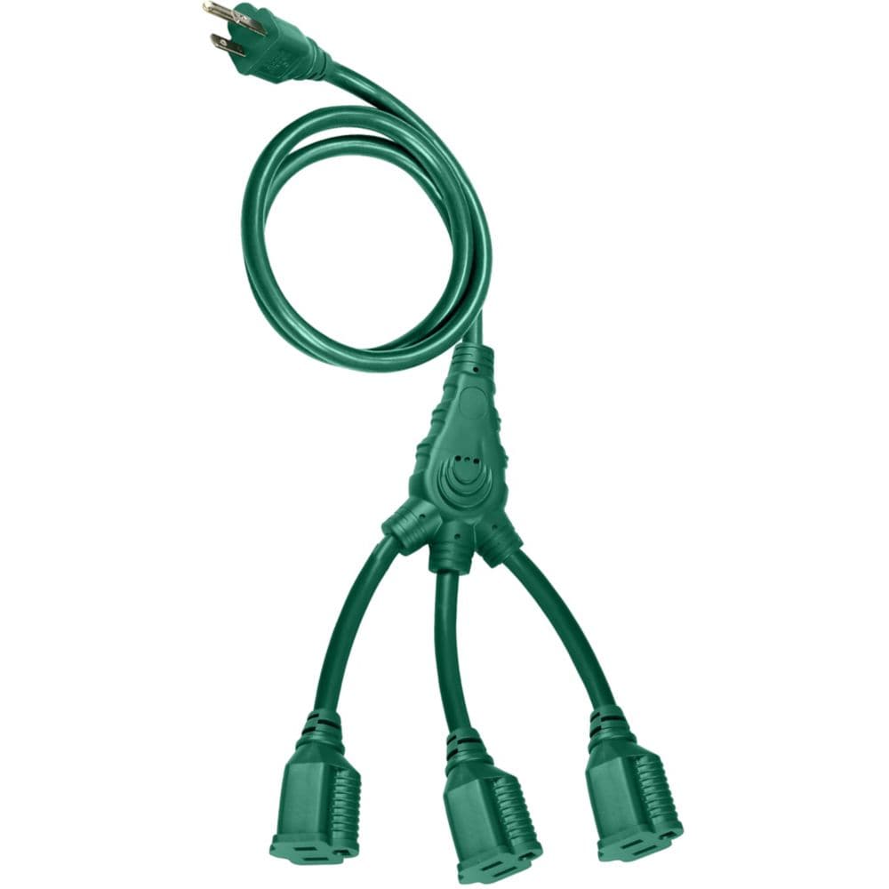 40 ft. 16 Gauge 13 Amps Multi-Directional Outdoor Light Duty Extension Cord, Green
