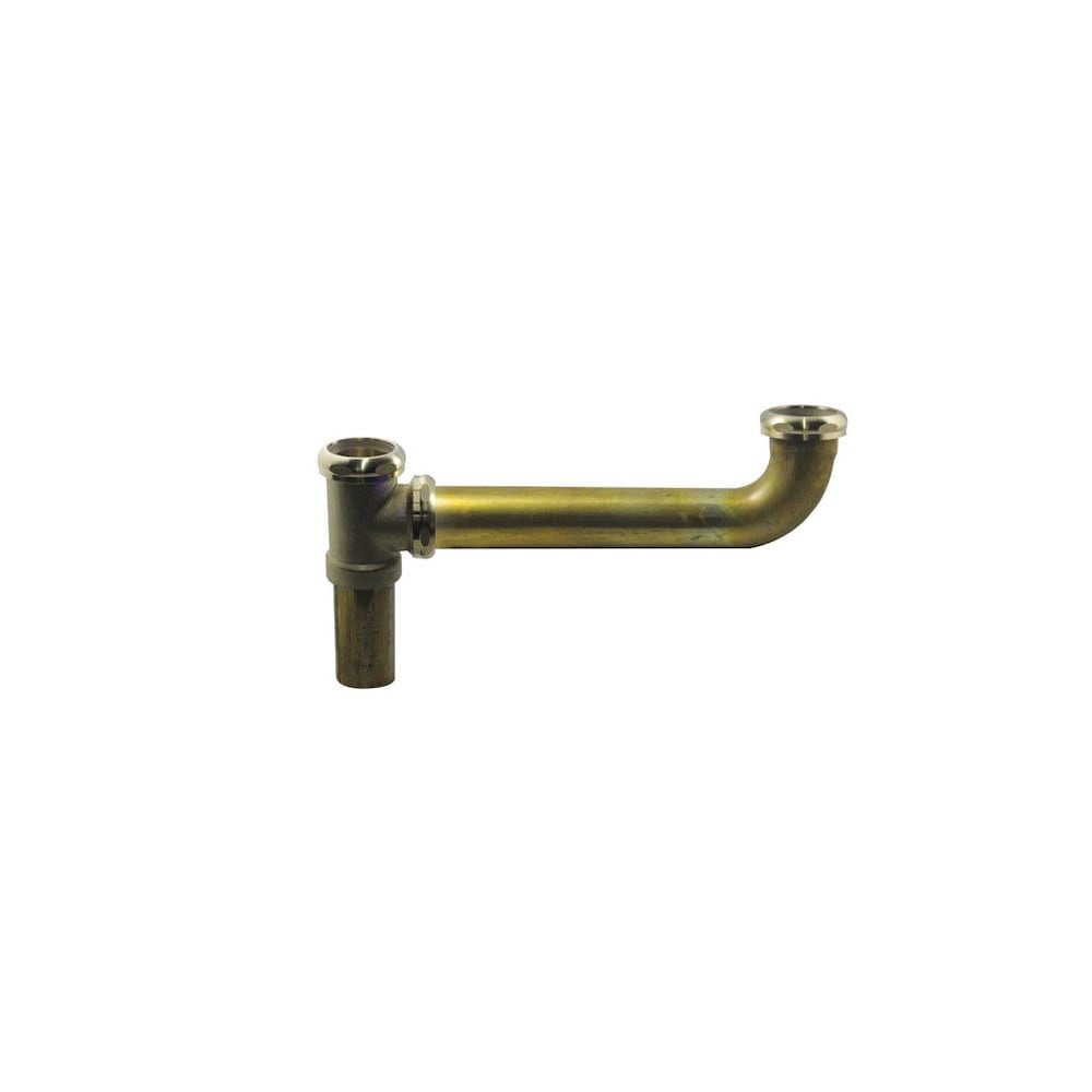 Brass 1-1/2 inch x 16 inch End Outlet Continuous Waste - Slip Joint Connect