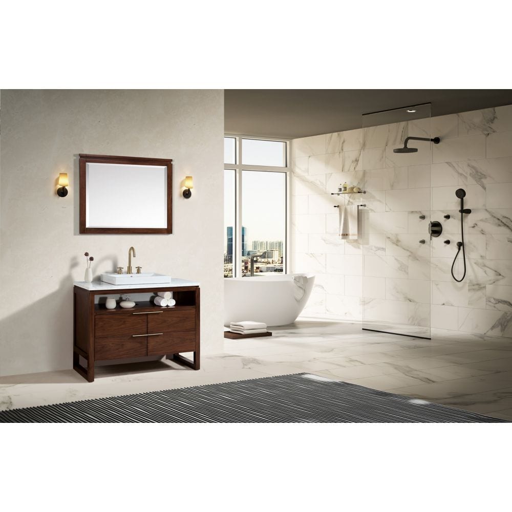 Robinet de bain à 2 poignées Messina de 8 pouces avec finition or mat