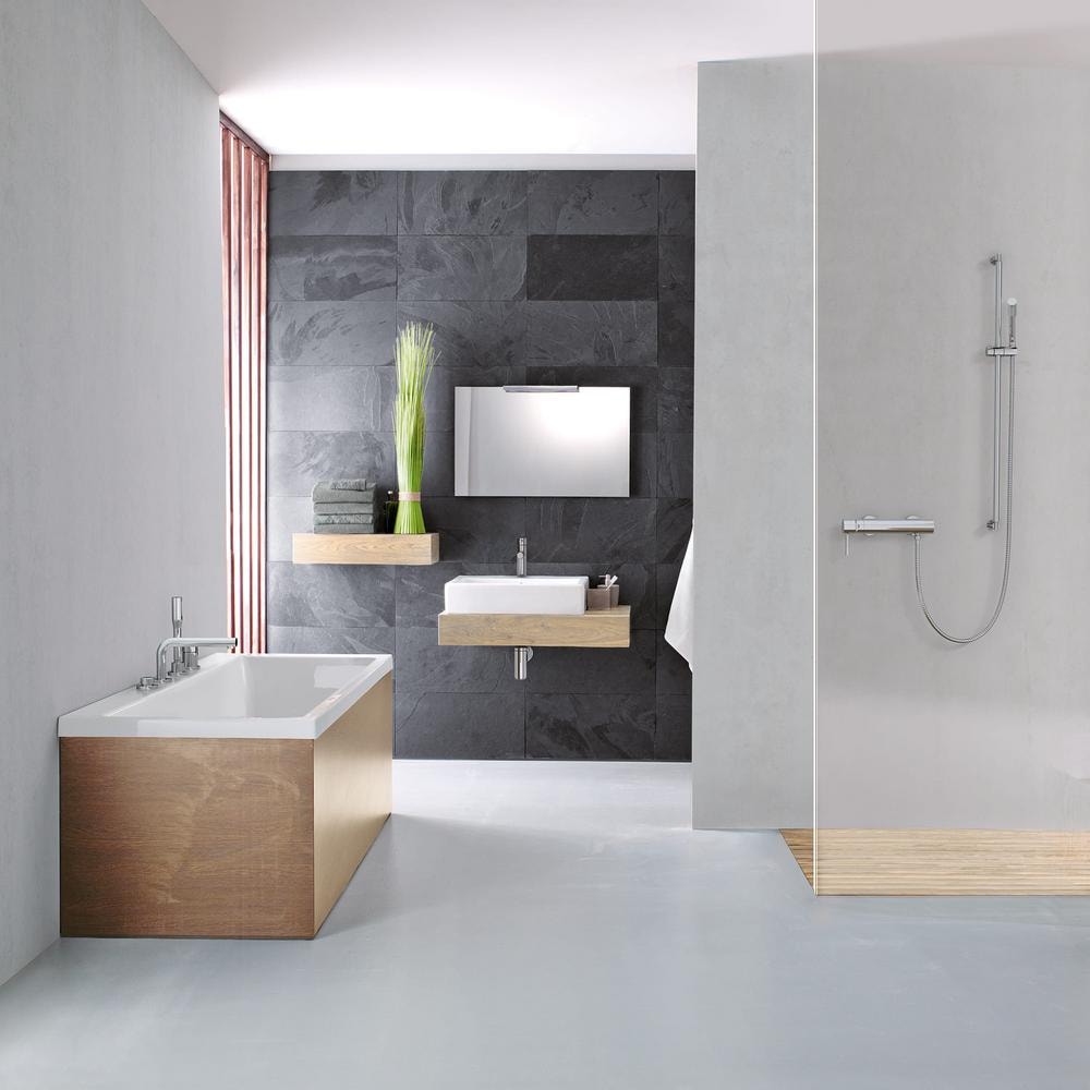 Robinet de lavabo de salle de bain à arc bas et à poignée unique Essence à trou unique en chrome Starlight (robinet et drain inclus)